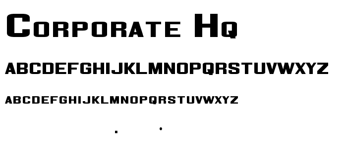 Corporate HQ font